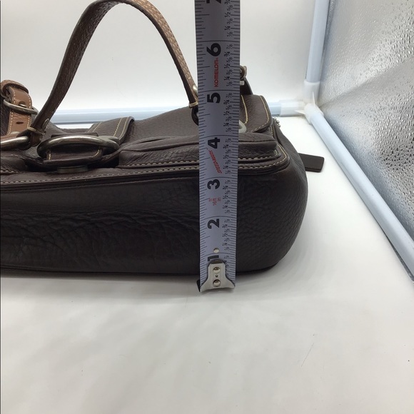 COACH Chelsea C0773-F10893 brown pebbled leather shoulder bag, purple inside. - Picture 13 of 16